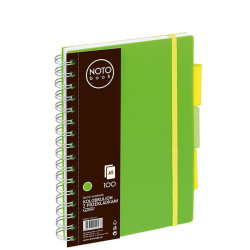 *Klāde ar spirāli un atdalītajiem NOTObook A5 (100) zaļa kr.