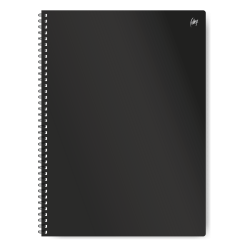 Rūtiņu klade ar spirāli College A4+, Soft-Touch vāks, 60 lapas, melna