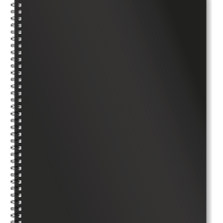 Rūtiņu klade ar spirāli College A4+, Soft-Touch vāks, 60 lapas, melna