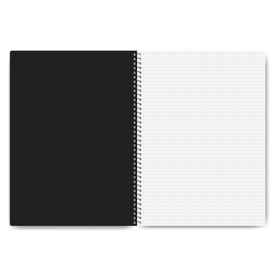 Spiraalplokk College PP A4+/60L, 5x5 ruut, perfo ja kammspiraal pikemal küljel
