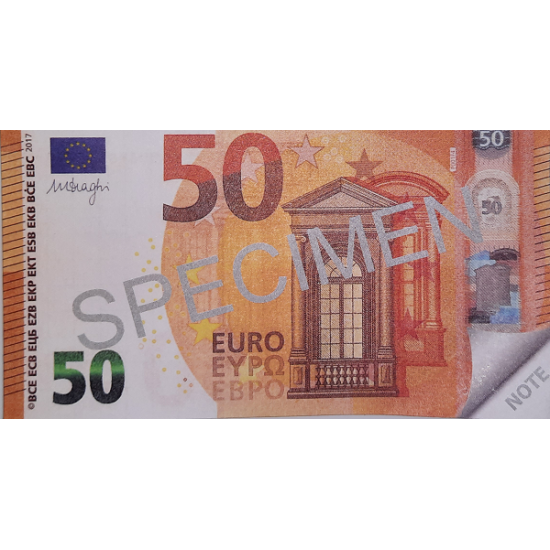 Līmēts bloknots 50 EURO, 70lpp, rūt.