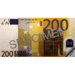 Līmēts bloknots "200 EURO", 70lpp, rūt.