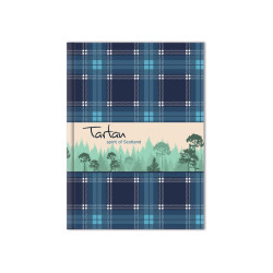 Klade cietos vākos TARTAN "Scotland Blue" A4 (96)