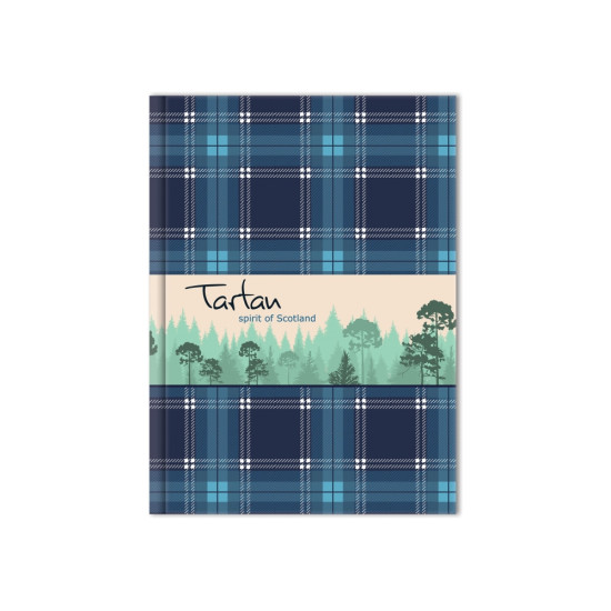 Klade cietos vākos TARTAN "Scotland Blue" A4 (96)