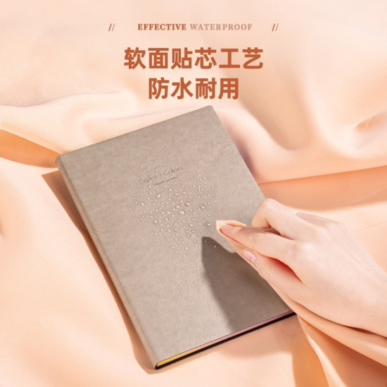 Тетрадь DELI  Timeless Gray 112 листов PU обложка