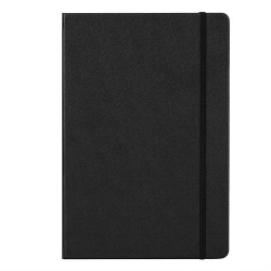 Тетрадь DELI "EN112G", Black, с износостойкой кожаной обложкой