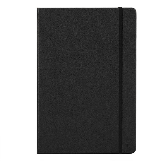 Тетрадь DELI "EN112G", Black, с износостойкой кожаной обложкой