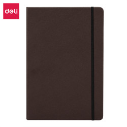 Записная книжка DELI "EN112G", Brown, Кожаный переплет
