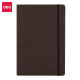 Записная книжка DELI "EN112G", Brown, Кожаный переплет