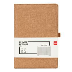 Блокнот DELI Khaki A5 кожаный 96л 80г