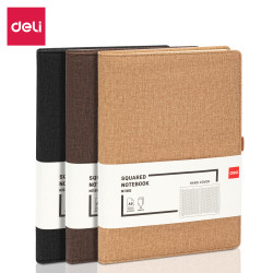 Блокнот DELI Khaki A5 кожаный 96л 80г