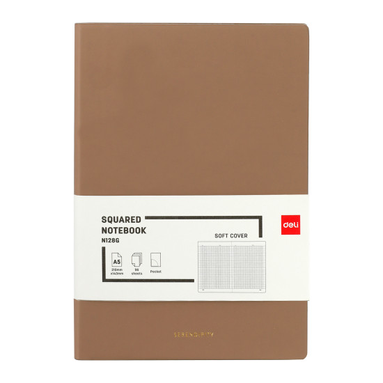 Блокнот DELI Light Grey A5 96 листов 80г/м²