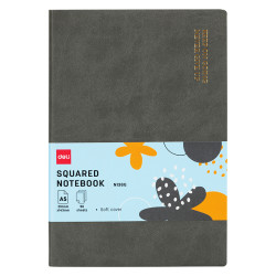 Кожаный блокнот DELI GREY A5 96 листов 70г/м²