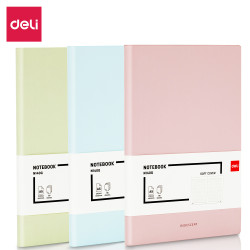 Блокнот DELI GREEN A5 кожаный 96л 80г