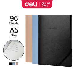 Блокнот DELI A5 кожаный 96 листов