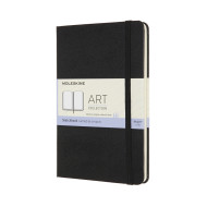 Skiču grāmata Moleskine 11.5x18cm, 88 baltas lapas, cietos vākos, melna