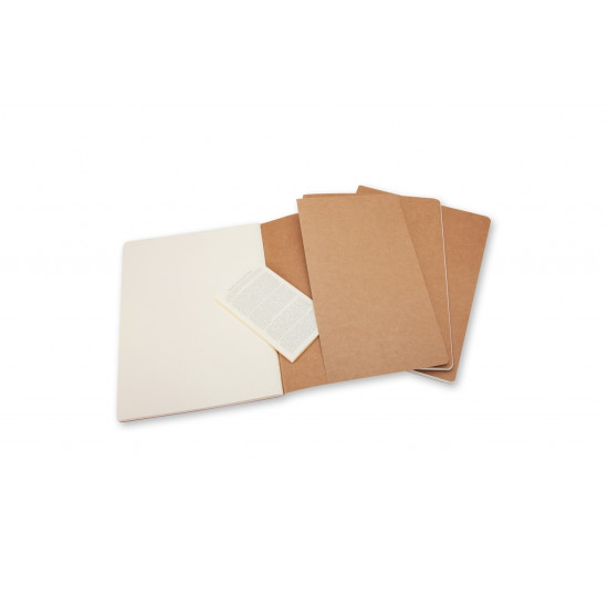 Блокноты Moleskine Cahier набор 3шт красные в клетку