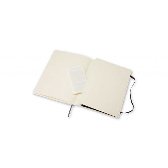 Piezīmju grāmata ar gumiju Moleskine Classic 19x25cm, 192 lapas, līniju, mīkstos vākos, melna