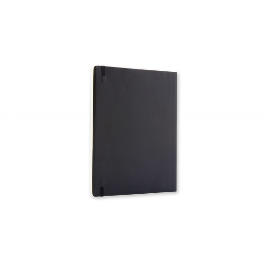 Piezīmju grāmata ar gumiju Moleskine Classic 19x25cm, 192 lapas, līniju, mīkstos vākos, melna