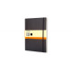 Piezīmju grāmata ar gumiju Moleskine Classic 19x25cm, 192 lapas, līniju, mīkstos vākos, melna