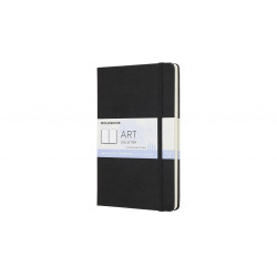 Skiču grāmata Moleskine A5, 13x21cm, 200g/m², akvareļu, cietos vākos, melna