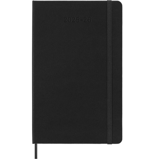 Ежедневник Moleskine 18мес 2025-26 черный твердая обложка
