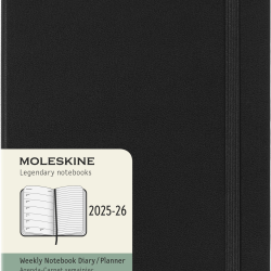 Ежедневник Moleskine 18мес 2025-26 черный твердая обложка