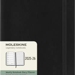 Ежедневник Moleskine 18 месяцев 2025/26 черный мягкая обложка