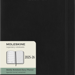 Ежедневник Moleskine 18мес 2025-26 черный мягкая обложка