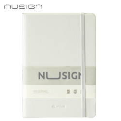 Блокнот Nusign NS281-WH, White, Кожаная обложка