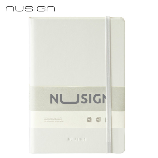Блокнот Nusign NS281-WH, White, Кожаная обложка