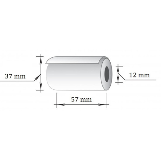 Термолента 57мм х 14м (36мм) х 12, (280 рул/ящ)