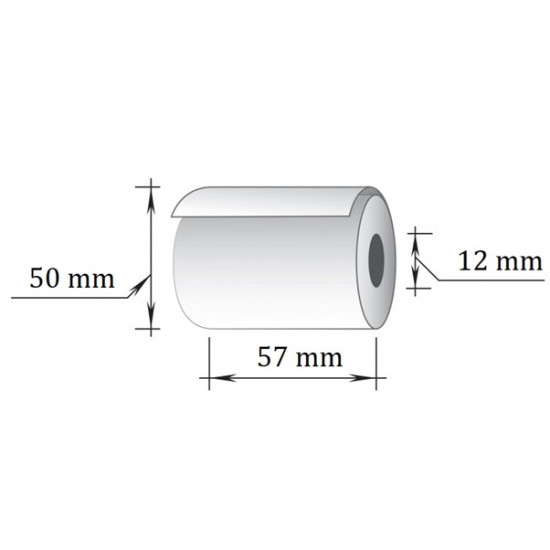 Термолента 57мм х 30м (50мм) х 12, (150 рул/ящ)