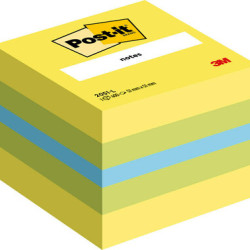 Līmlapiņu kubs 3M Post-It Mini 51x51mm, 400 lapiņas, citrona krāsā