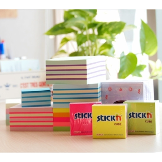 Клейкие листки Stick'N "21072", Pastel Yellow, Без остатка