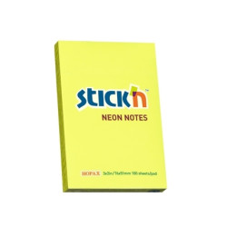 Стикеры Stick'N "21132", Neon Yellow, с усиленным клеем