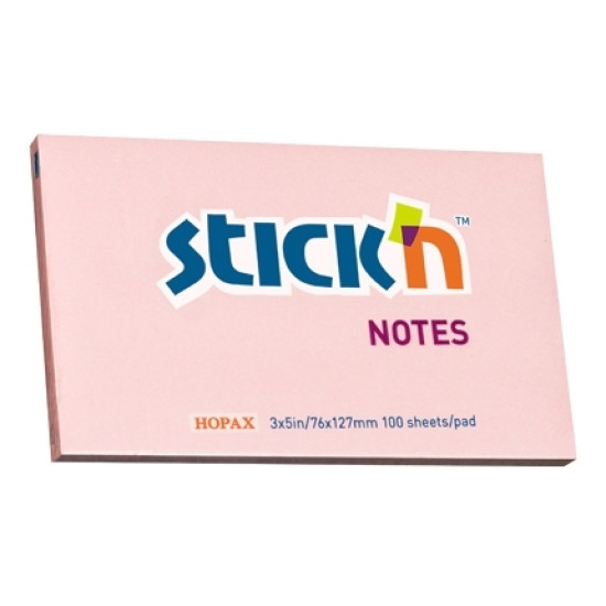 Стикеры StickN 21154 100шт розовые 76x127мм
