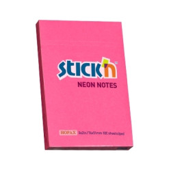 Līmlapiņas StickN 21161, 51x76mm, 100 lapiņas, neona rozā