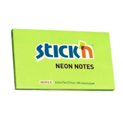 Клейкие заметки Stick'N "21171", Neon Lime, High Visibility