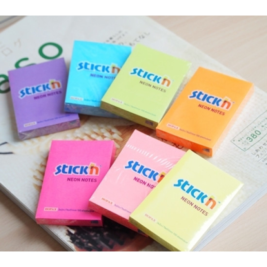 Стикеры Stick´N "21207", Neon Blue, Не оставляющие следов