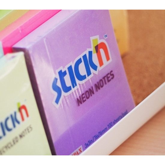 Стикеры Stick'N "21332", Neon Assorted, Высокая видимость
