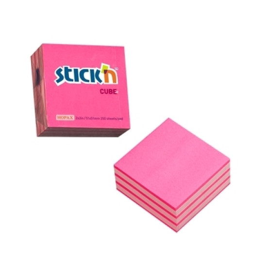 Стикеры Stick'N "21338", Neon Magenta, Двухцветный дизайн