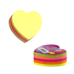 Līmlapiņas StickN 21356, 64x67mm, 250 lapiņas, sirds forma, neona