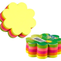 Līmlapiņas StickN 21357, 64x67mm, 250 lapiņas, zieda forma, neona krāsās
