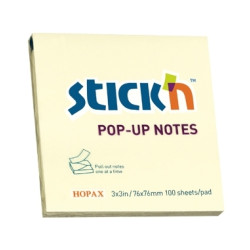 Līmlapiņas StickN 21395 Z-veida 76x76mm, 100 lapiņas, dzeltenas
