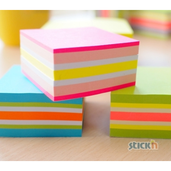 Клейкие Записки Stick'n "Pink Cube", Pink, Кубический Дизайн.