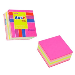 Līmlapiņu kubs StickN 21533, 51x51mm, 250lapas/iep, rozā toņi