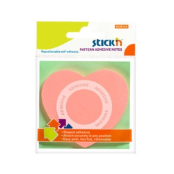 Стикеры Stick'N "Сердечки", Yellow, Pink, с 360° адгезией.