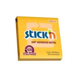 Клейкие заметки Stick´N "21551", Orange, Full Adhesive