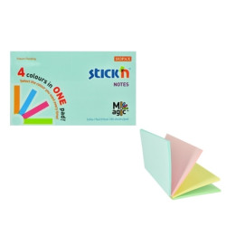 Клейкие листки Stick´N 21576, 76x127мм,  4x25 листов, пастельные цвета
